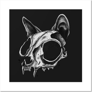 Dead Kitty Skull Posters and Art